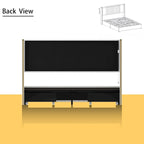 LED Platform Bed with Storage Drawer - Contemporary Bedroom Furniture