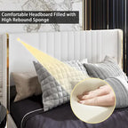 LED Platform Bed with Storage Drawer - Contemporary Bedroom Furniture