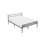 Black Metal Twin Bed Frame with Headboard