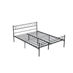 Black Metal Twin Bed Frame with Headboard