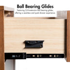 Furniture of America Beau Midcentury Walnut 2-Piece Dresser and Mirror Set