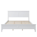 Queen Size Platform Bed, Modern Solid Wood Full Platform Bed Frame, No Box Spring Needed