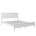 Queen Size Platform Bed, Modern Solid Wood Full Platform Bed Frame, No Box Spring Needed