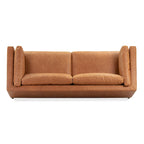 Poly & Bark Argan 93 Sofa in Cognac Tan - Full Grain Genuine Italian Leather