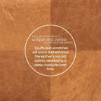 Poly & Bark Argan 93 Sofa in Cognac Tan - Full Grain Genuine Italian Leather