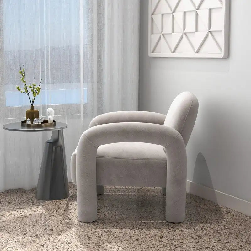 SEYNAR Mid-Century Modern Velvet Upholstered Accent Chair for Living Room