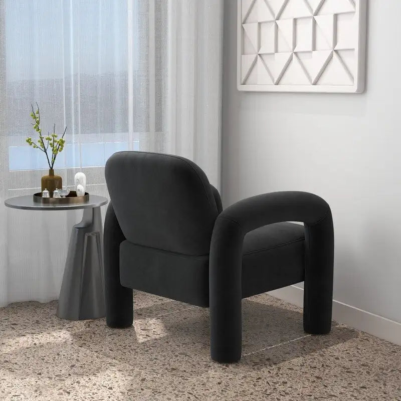 SEYNAR Mid-Century Modern Velvet Upholstered Accent Chair for Living Room
