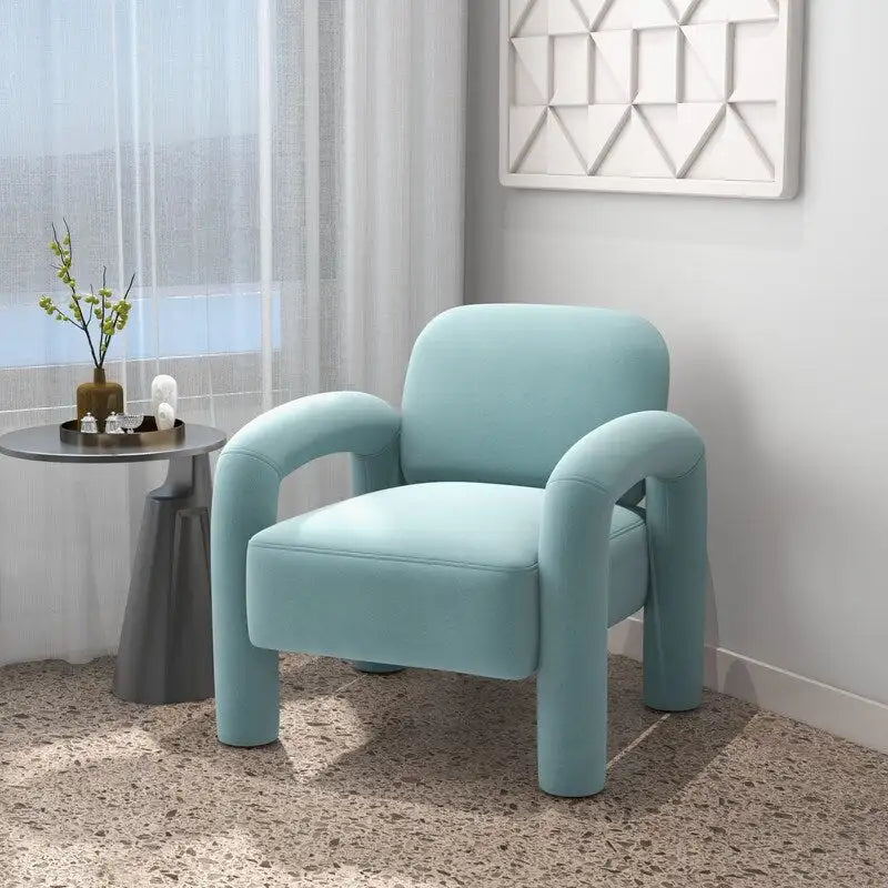 SEYNAR Mid-Century Modern Velvet Upholstered Accent Chair for Living Room