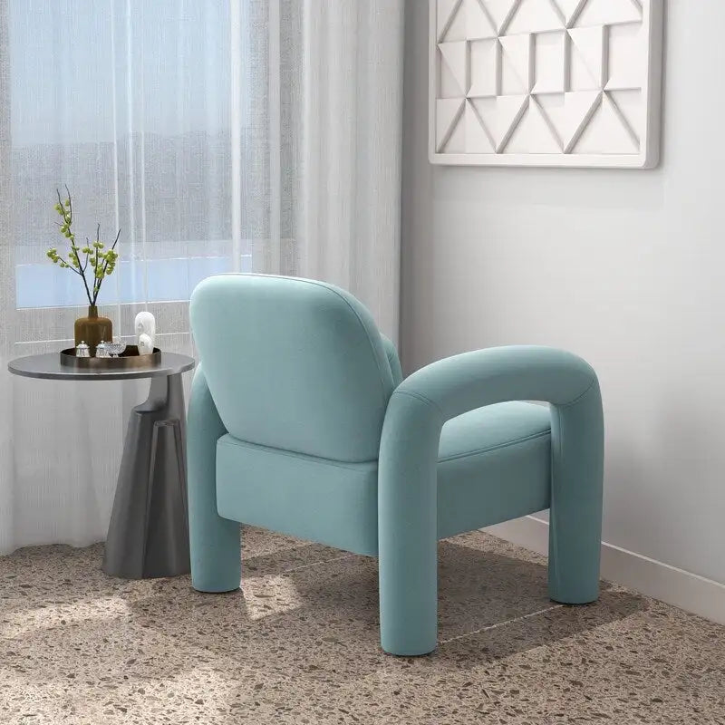 SEYNAR Mid-Century Modern Velvet Upholstered Accent Chair for Living Room