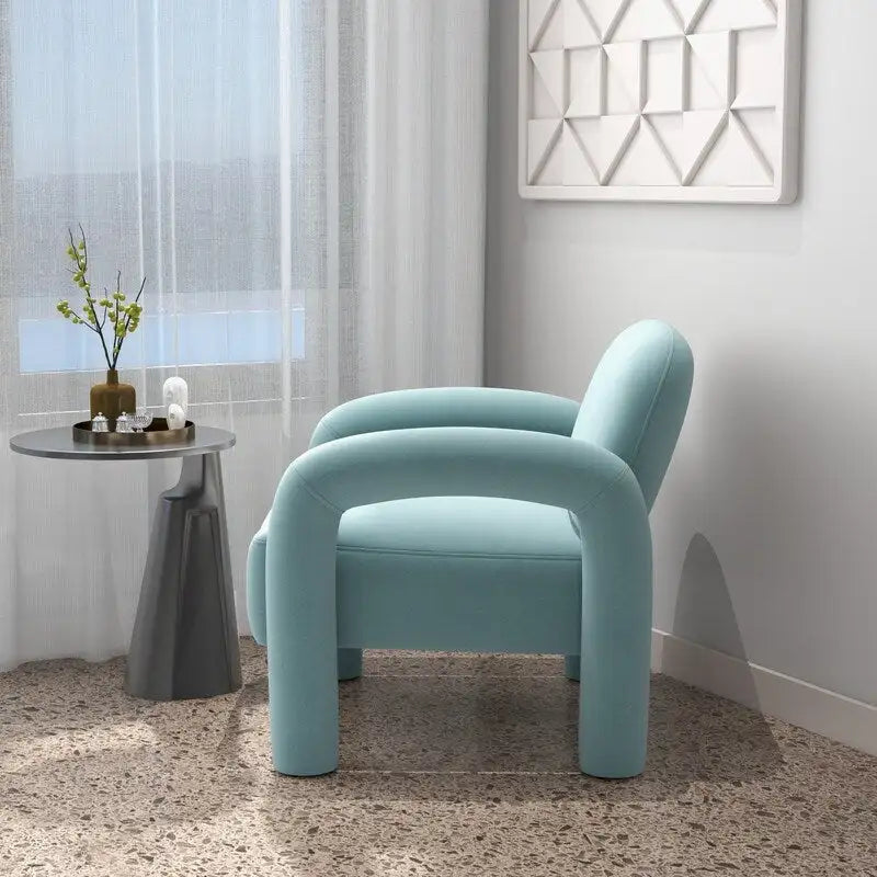 SEYNAR Mid-Century Modern Velvet Upholstered Accent Chair for Living Room