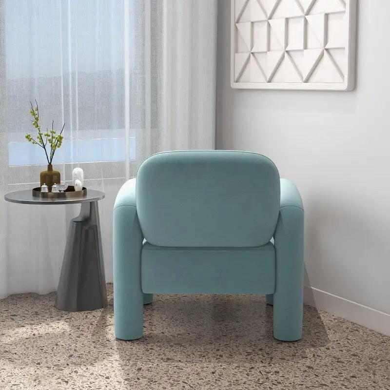 SEYNAR Mid-Century Modern Velvet Upholstered Accent Chair for Living Room