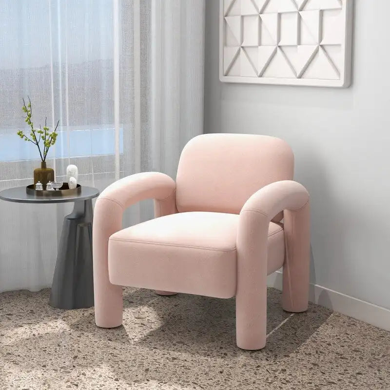 SEYNAR Mid-Century Modern Velvet Upholstered Accent Chair for Living Room