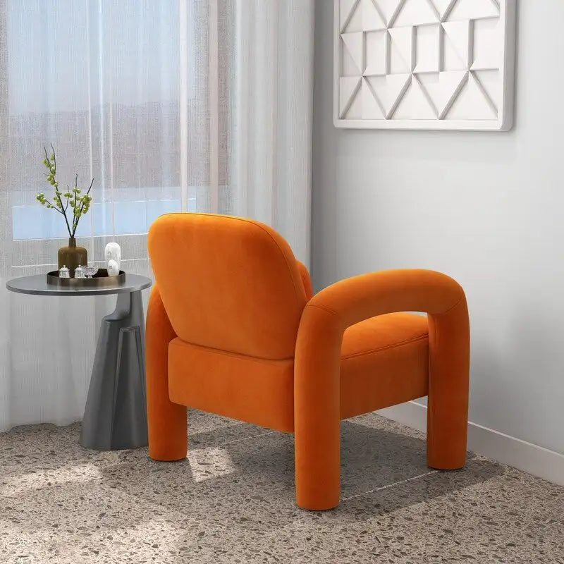 SEYNAR Mid-Century Modern Velvet Upholstered Accent Chair for Living Room
