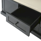 3-in-1 Design Hall Tree with 3 Hooks and Storage Bench - 47.24W x 70.9H x 15.74D