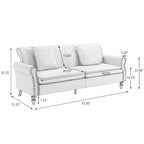 Modern 73 Couch Loveseat Upholstered Sofa