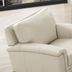 Hydeline Westcott Top Grain Leather Sofa Loveseat and Chair Set with Memory Foam and Springs