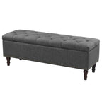 COZYMAN Tufted Storage Bench, Upholstered Ottoman with Storage - 50.8 W X 17.1 D X 18.3 H