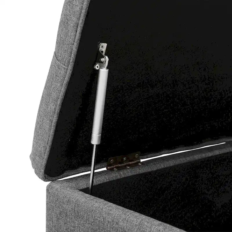 COZYMAN Tufted Storage Bench, Upholstered Ottoman with Storage - 50.8 W X 17.1 D X 18.3 H