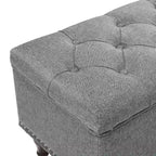 COZYMAN Tufted Storage Bench, Upholstered Ottoman with Storage - 50.8 W X 17.1 D X 18.3 H
