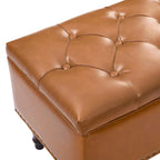 COZYMAN Tufted Storage Bench, Upholstered Ottoman with Storage - 50.8 W X 17.1 D X 18.3 H