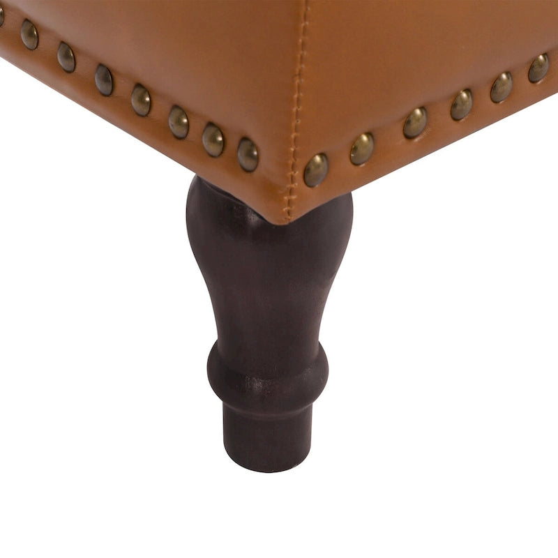 COZYMAN Tufted Storage Bench, Upholstered Ottoman with Storage - 50.8 W X 17.1 D X 18.3 H