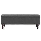 COZYMAN Tufted Storage Bench, Upholstered Ottoman with Storage - 50.8 W X 17.1 D X 18.3 H
