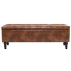 COZYMAN Tufted Storage Bench, Upholstered Ottoman with Storage - 50.8 W X 17.1 D X 18.3 H
