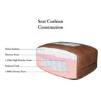 Ivy Living Cassia Top Grain Leather Chair With Feather, Memory Foam and Springs