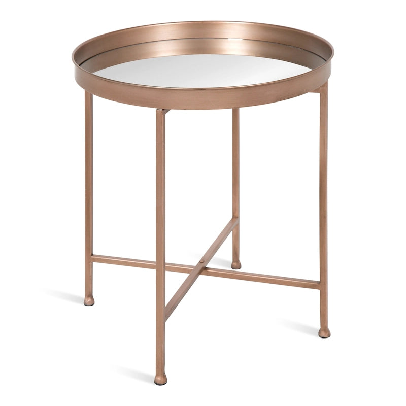 Kate and Laurel Celia Round Metal Side Table - 18.25x18.25x22