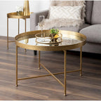 Kate and Laurel Celia Round Metal Side Table - 18.25x18.25x22
