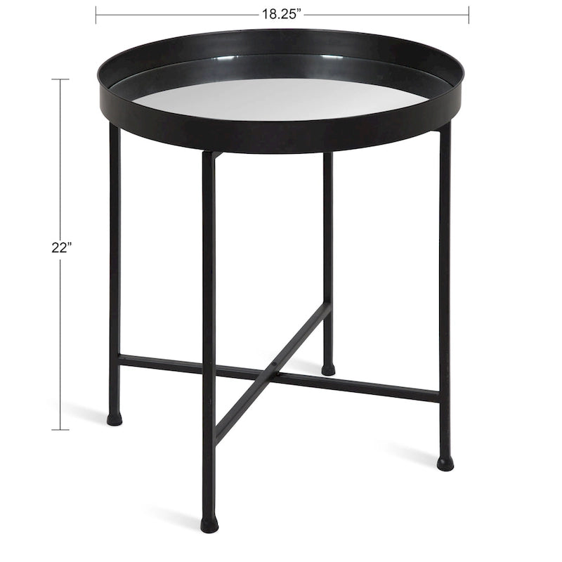 Kate and Laurel Celia Round Metal Side Table - 18.25x18.25x22