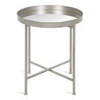 Kate and Laurel Celia Round Metal Side Table - 18.25x18.25x22