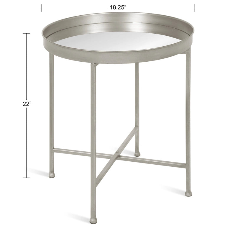 Kate and Laurel Celia Round Metal Side Table - 18.25x18.25x22