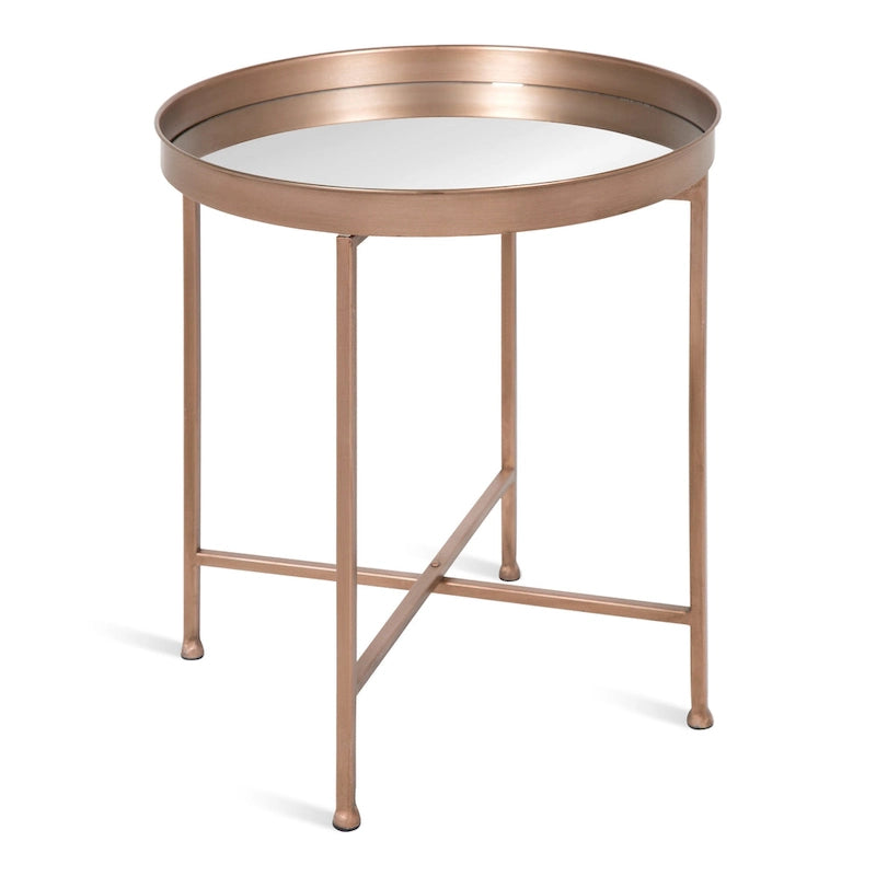Kate and Laurel Celia Round Metal Side Table - 18.25x18.25x22