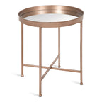Kate and Laurel Celia Round Metal Side Table - 18.25x18.25x22