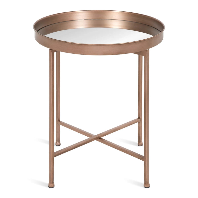 Kate and Laurel Celia Round Metal Side Table - 18.25x18.25x22