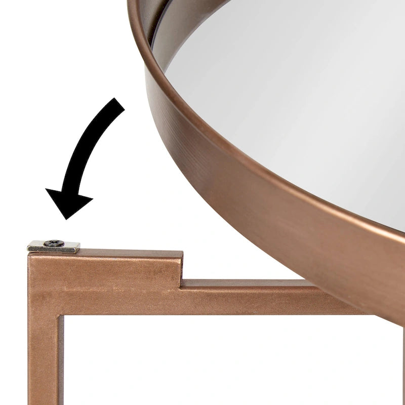 Kate and Laurel Celia Round Metal Side Table - 18.25x18.25x22