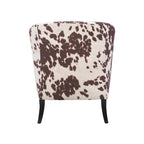 Andrew Barrel Brown and White Cow Print Club Chair