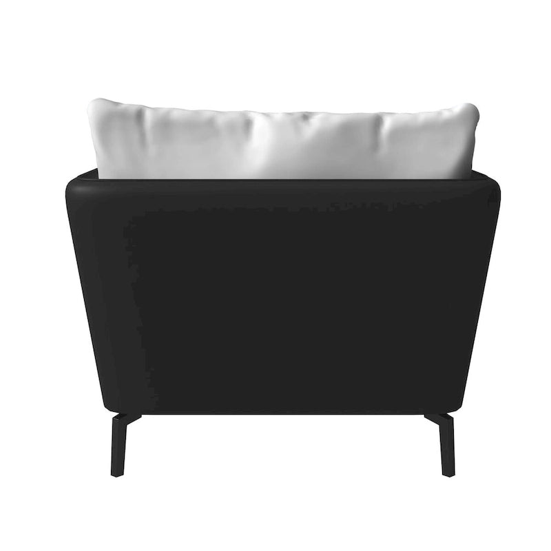 Luxify Modern Single-Seater Sofa in Upholstered PU Leather with Metal Legs for Living Room Accent Chair