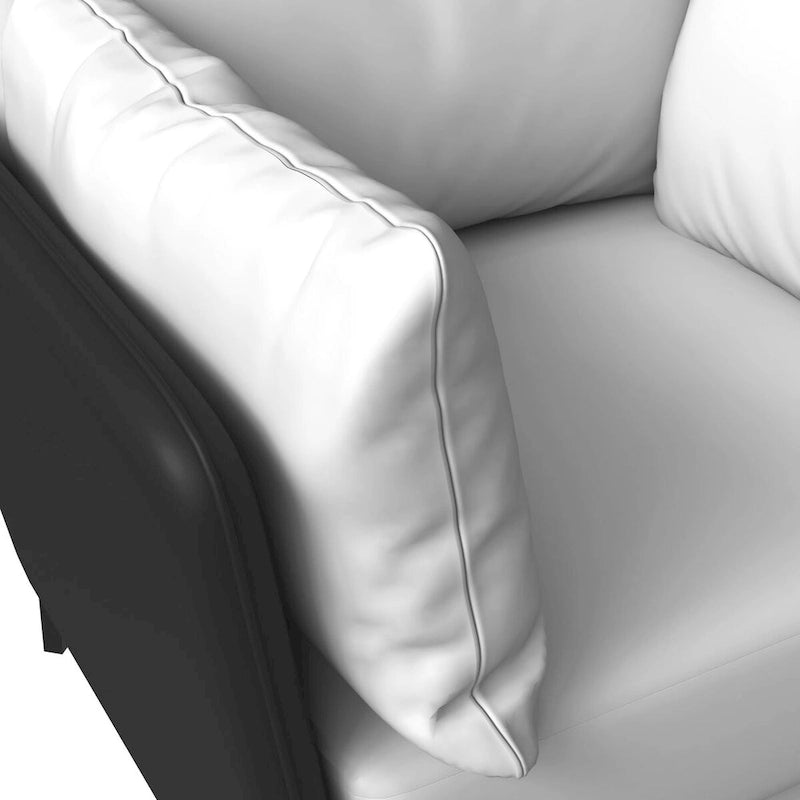 Luxify Modern Single-Seater Sofa in Upholstered PU Leather with Metal Legs for Living Room Accent Chair