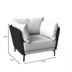 Luxify Modern Single-Seater Sofa in Upholstered PU Leather with Metal Legs for Living Room Accent Chair