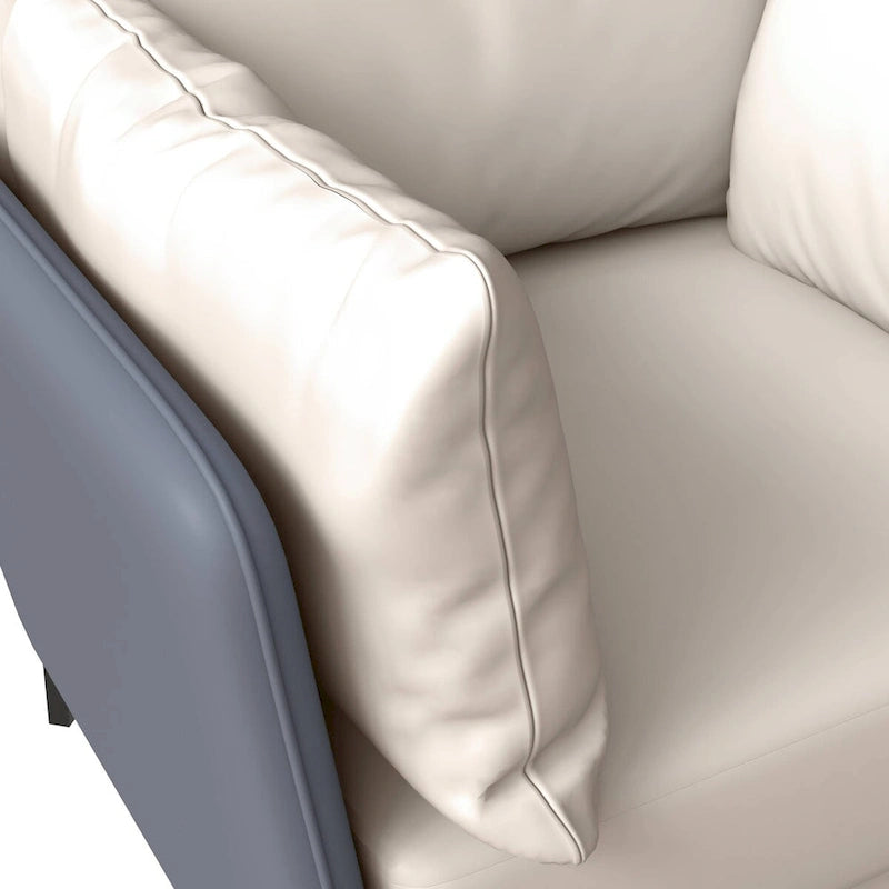 Luxify Modern Single-Seater Sofa in Upholstered PU Leather with Metal Legs for Living Room Accent Chair