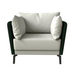 Luxify Modern Single-Seater Sofa in Upholstered PU Leather with Metal Legs for Living Room Accent Chair