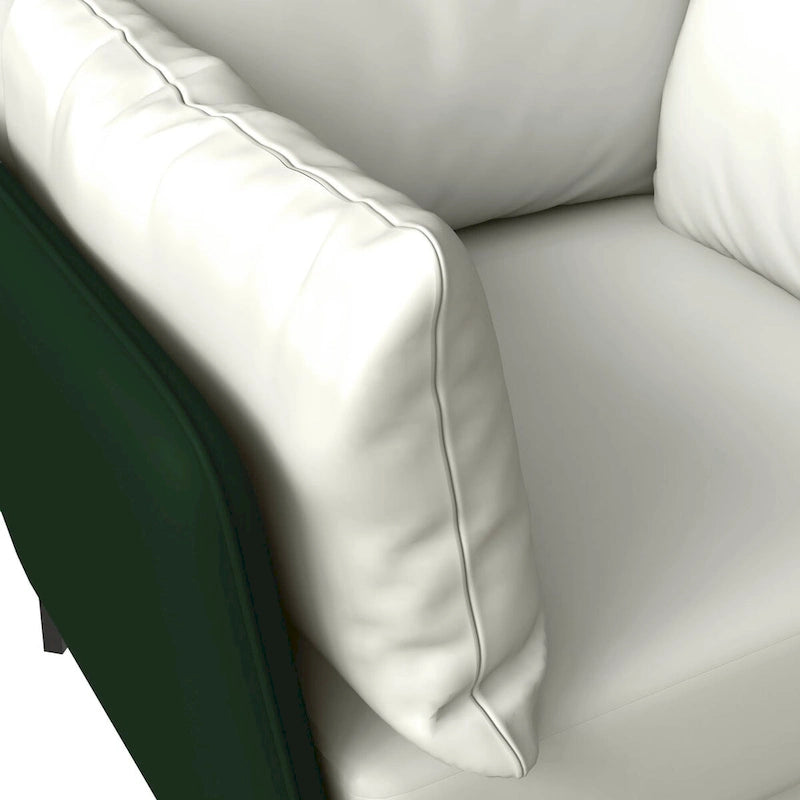 Luxify Modern Single-Seater Sofa in Upholstered PU Leather with Metal Legs for Living Room Accent Chair