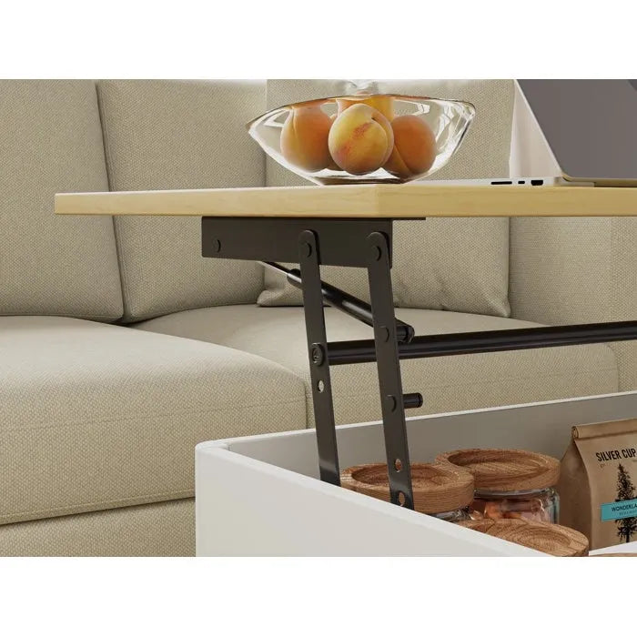 Elevatelux Rectangle Lift Top Square Coffee Table With Storage 37 x 23.5