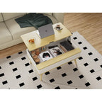 Elevatelux Rectangle Lift Top Square Coffee Table With Storage 37 x 23.5
