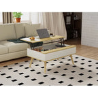 Elevatelux Rectangle Lift Top Square Coffee Table With Storage 37 x 23.5