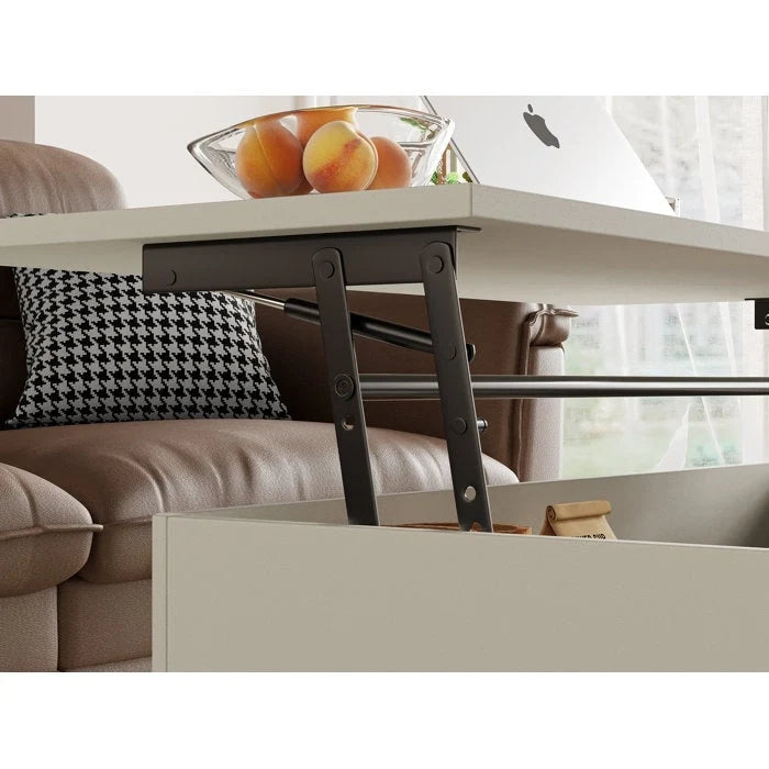 Elevatelux Rectangle Lift Top Square Coffee Table With Storage 37 x 23.5