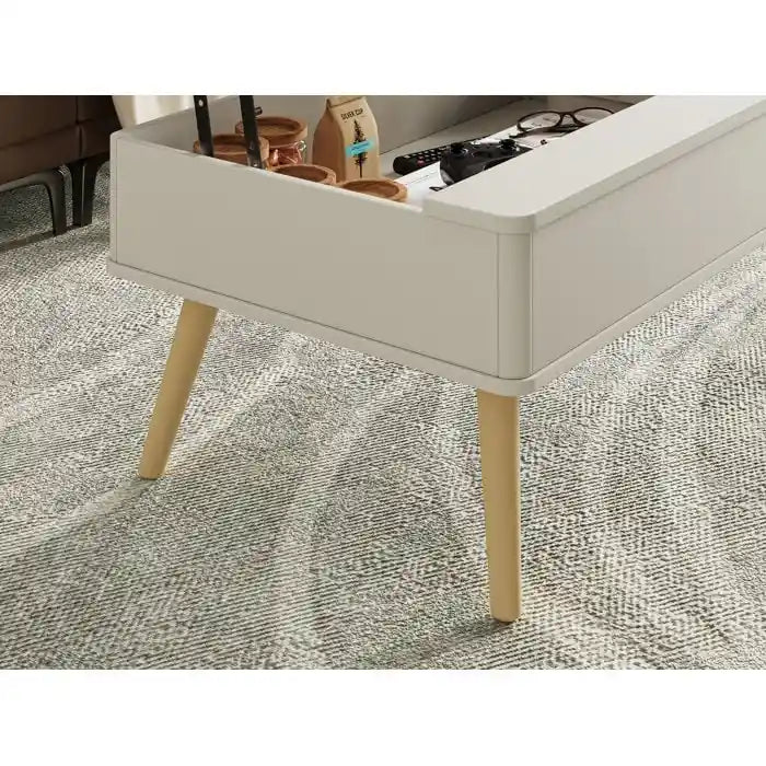 Elevatelux Rectangle Lift Top Square Coffee Table With Storage 37 x 23.5