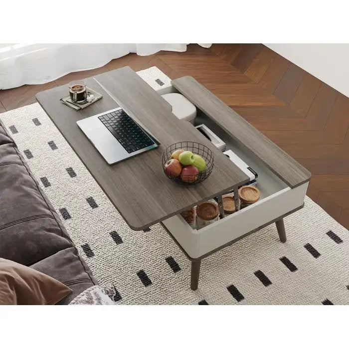 Elevatelux Rectangle Lift Top Square Coffee Table With Storage 37 x 23.5